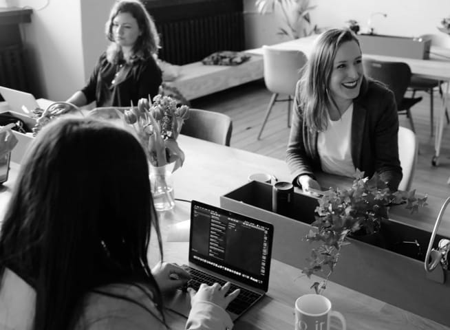 A group of women in a meeting.